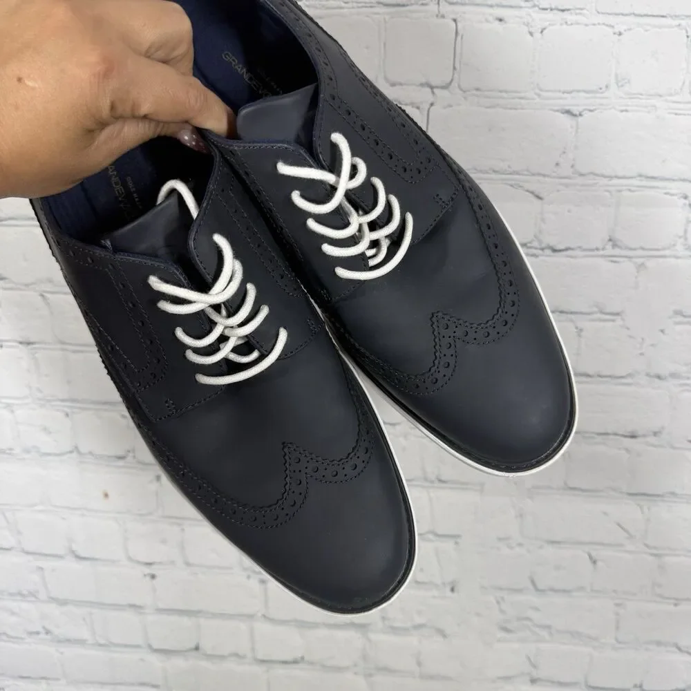 Cole Haan GrandPro Wingtip Oxford Sneaker C38916 Black Leather Men’s Size 13M